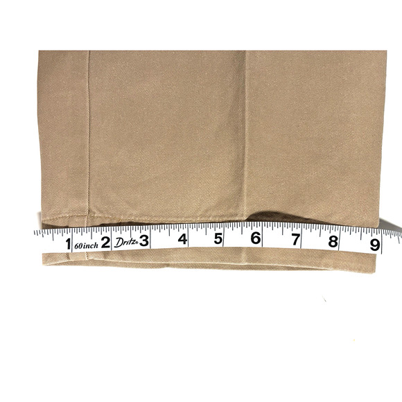 Polo Ralph Lauren Andrew Pants 38x30 Mens Khaki Tan Pleated Chino Dress Pants - Picture 9 of 9
